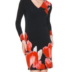 WHITE HOUSE BLACK MARKET V-NECK SHEATH DRESS Farrah Brand New With Tags